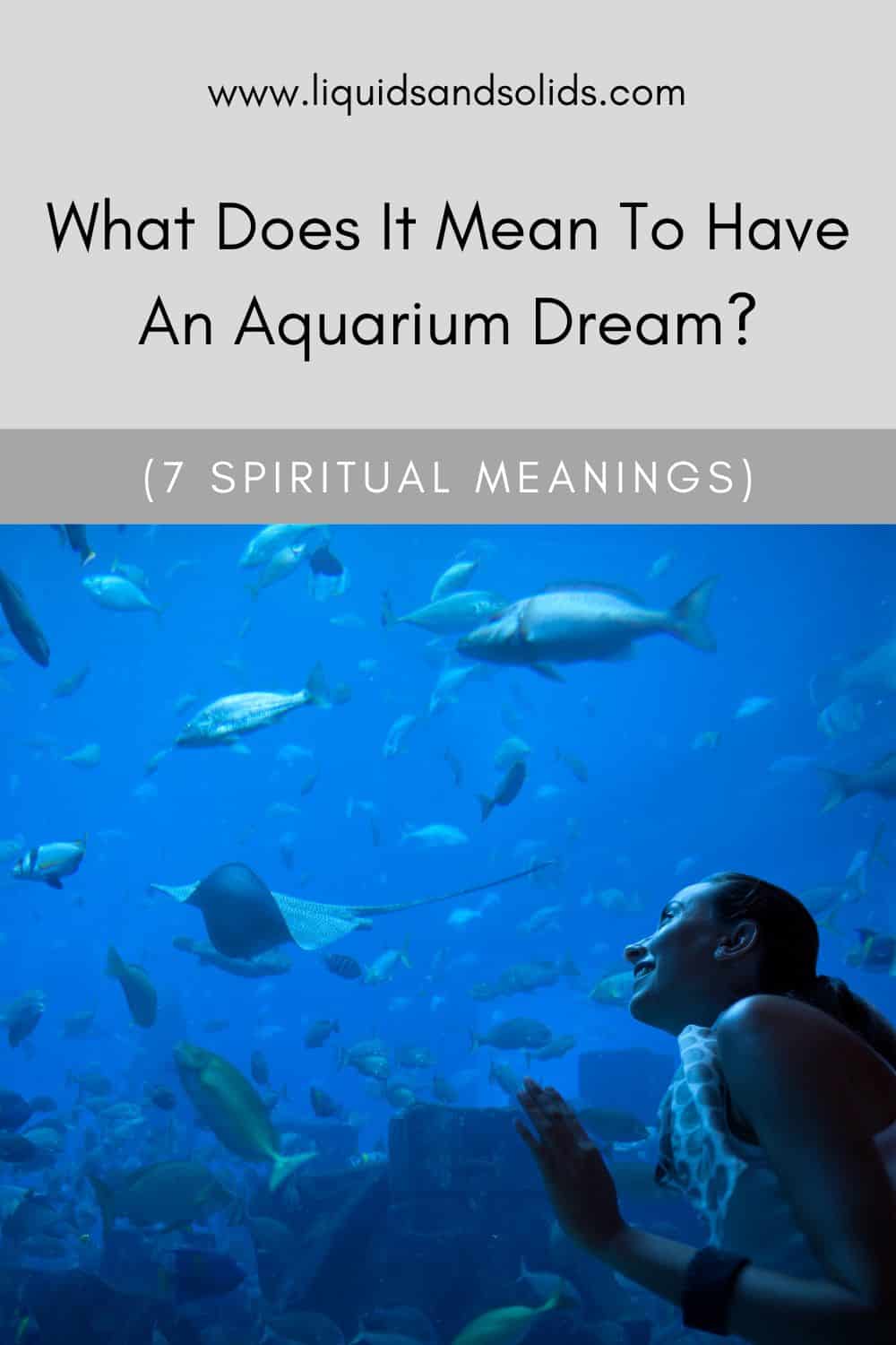  Rêve d'aquarium (7 significations spirituelles)