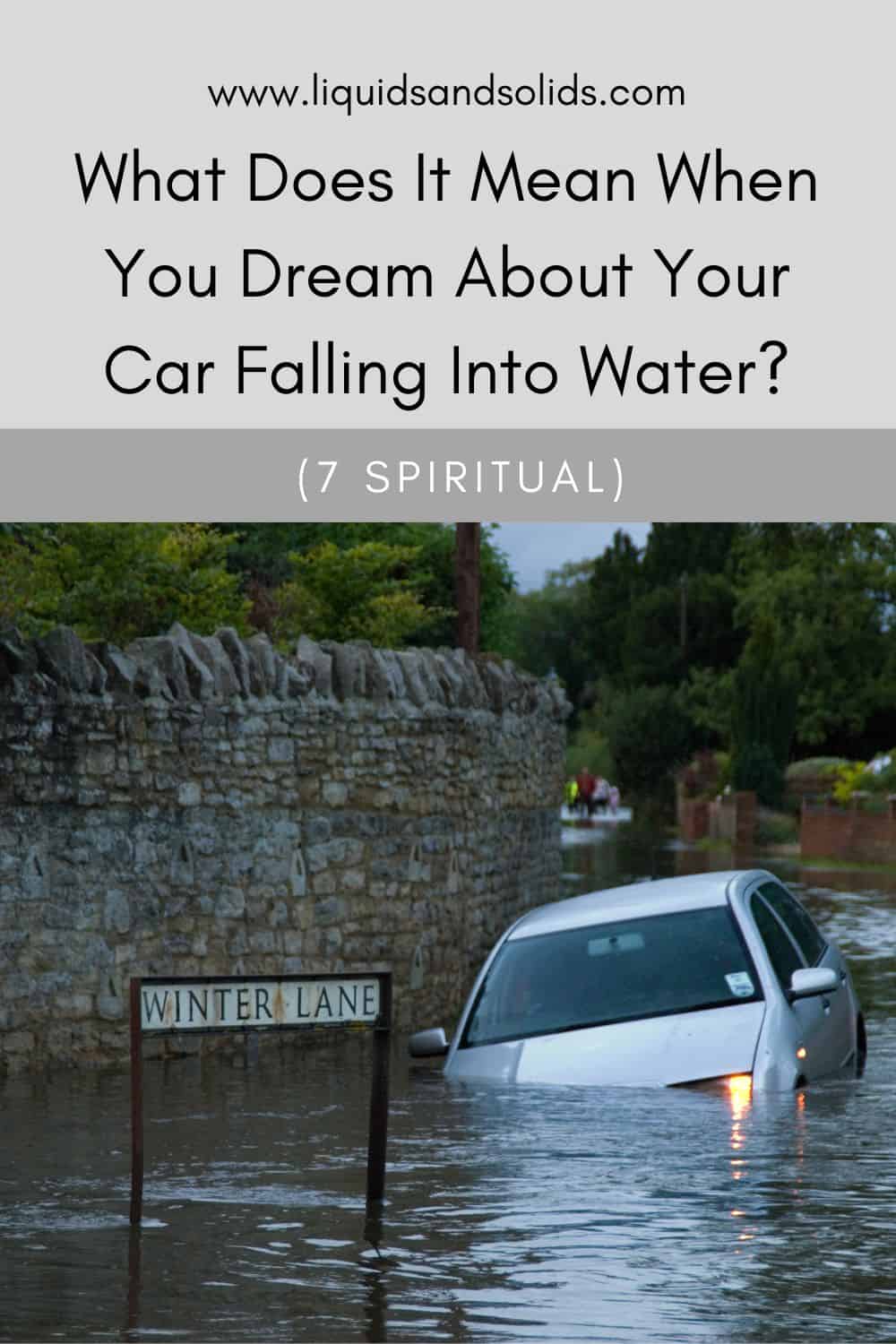  Unenägu auto kukkumisest vette? (7 vaimset tähendust)