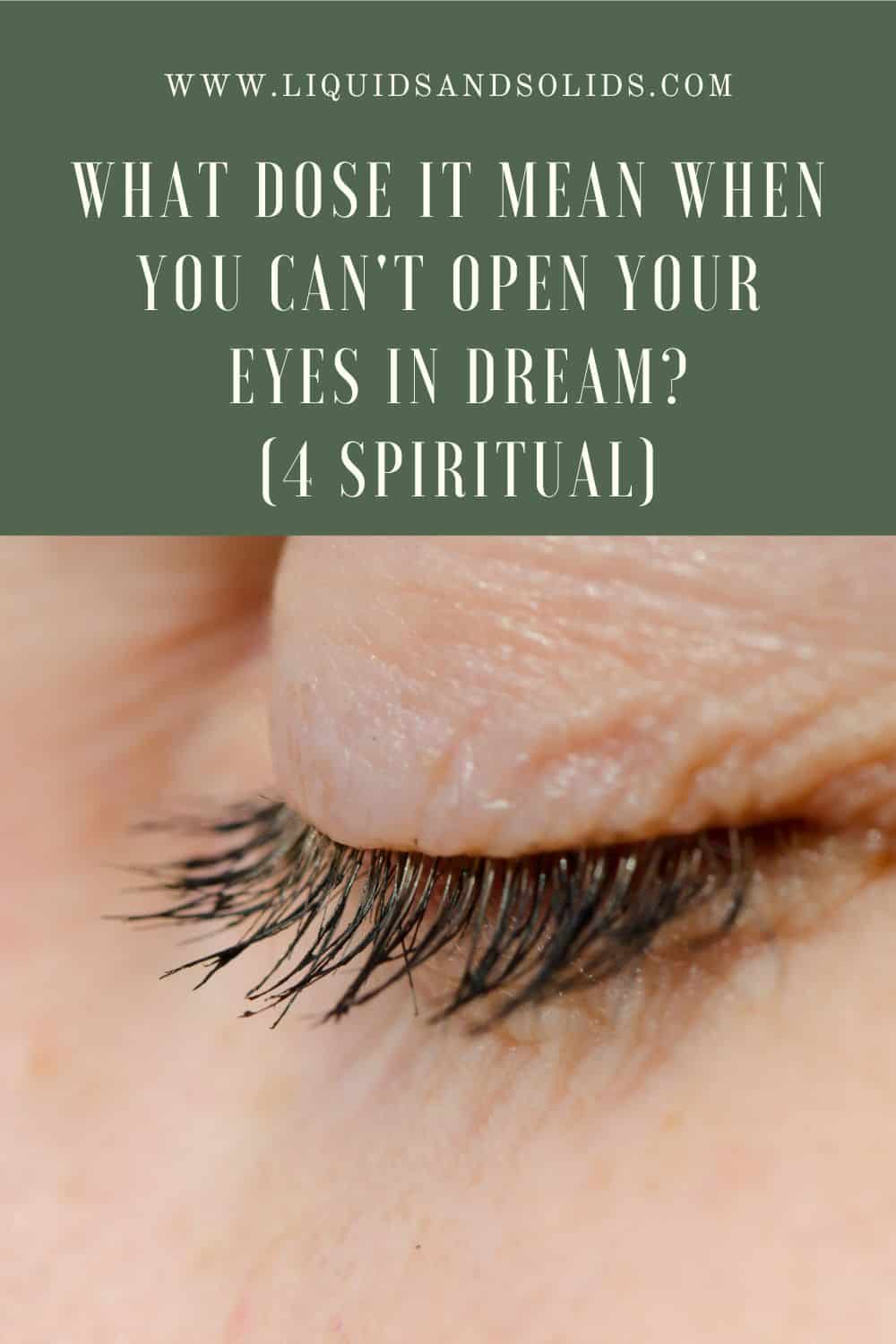  Unes ei saa silmi avada (4 vaimset tähendust)